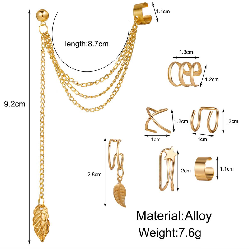 Damenschmuck Perlenohrclips Nicht durchbohrte Knorpelohrringe_voghion.com