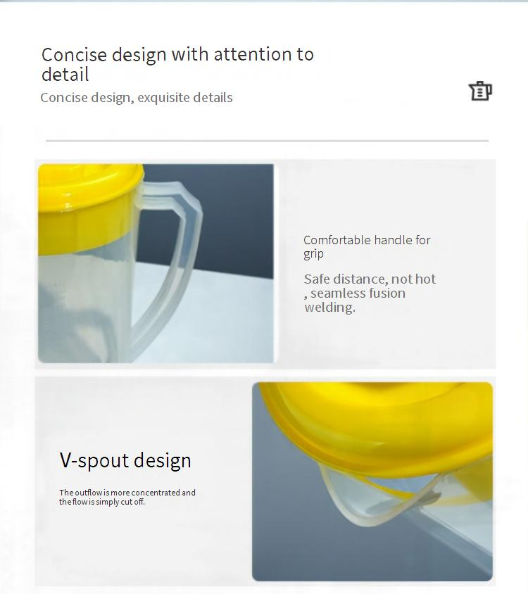 Cold Water Kettle High Temperature Resistant Large Capacity Plastic Cold Water Kettle Soy Milk Juice Cold Boiled Water Cup Pot Set With Tea Strainer_voghion.com