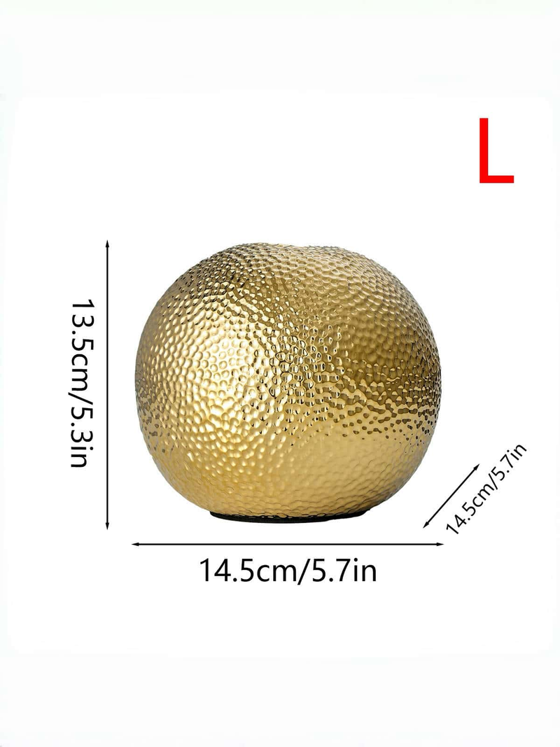 1 vase en céramique à surface dorée avec boule à pois, idéal pour les décorations de scène de style luxueux et léger, les compositions florales_voghion.com