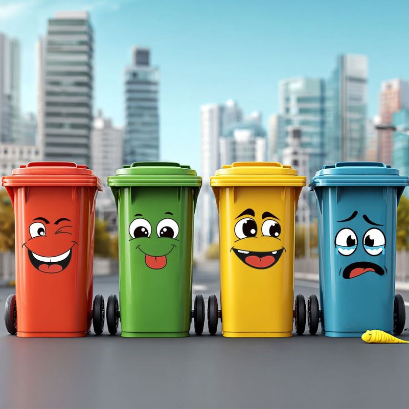 4pcs Set Cartoon Face Stickers,Self-Adhesive, Plastic Surface Compatible, Disposable, Home Decoration Suitable For Trash Can, Wall, Toilet,_voghion.com
