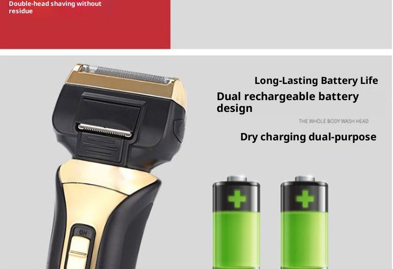 Reciprocating Electric Shaver – 2-Blade System, ABS Eco-Friendly Body, Wet/Dry Use (Cordless & Plug-in)_voghion.com