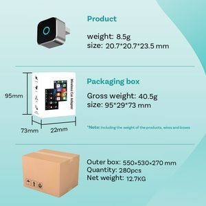 Mini Cube Wireless Carplay Adapter Wireless Android Auto Car Accessories Interconnect Box Instant Connectivity_voghion.com