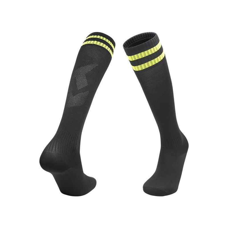 2025e Summer Thin Two-Bar Soccer High Striped Sports Long Tube Breathable Sweat-Absorbing Training Socks_voghion.com