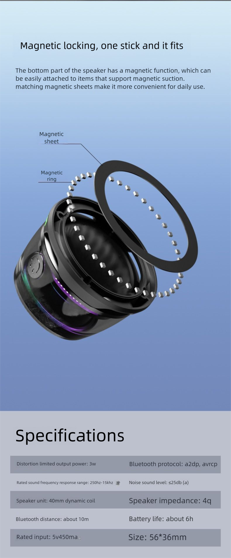 Neu G200 Lautsprecher Magnetische Telefon Desktop Tragbare Mini Subwoofer Bunte Licht_voghion.com
