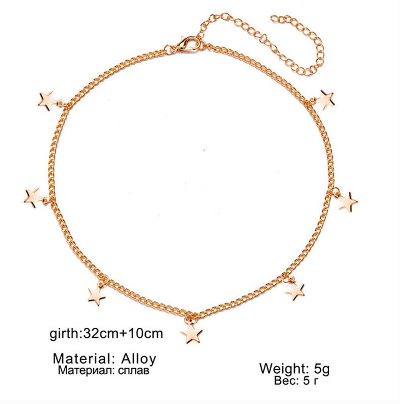 Žhavé výprodeje Boho prohlášení náhrdelník pro ženy hvězdy přívěsek choker módní klíční řetízek šperky narozeninový dárek cestování_voghion.com