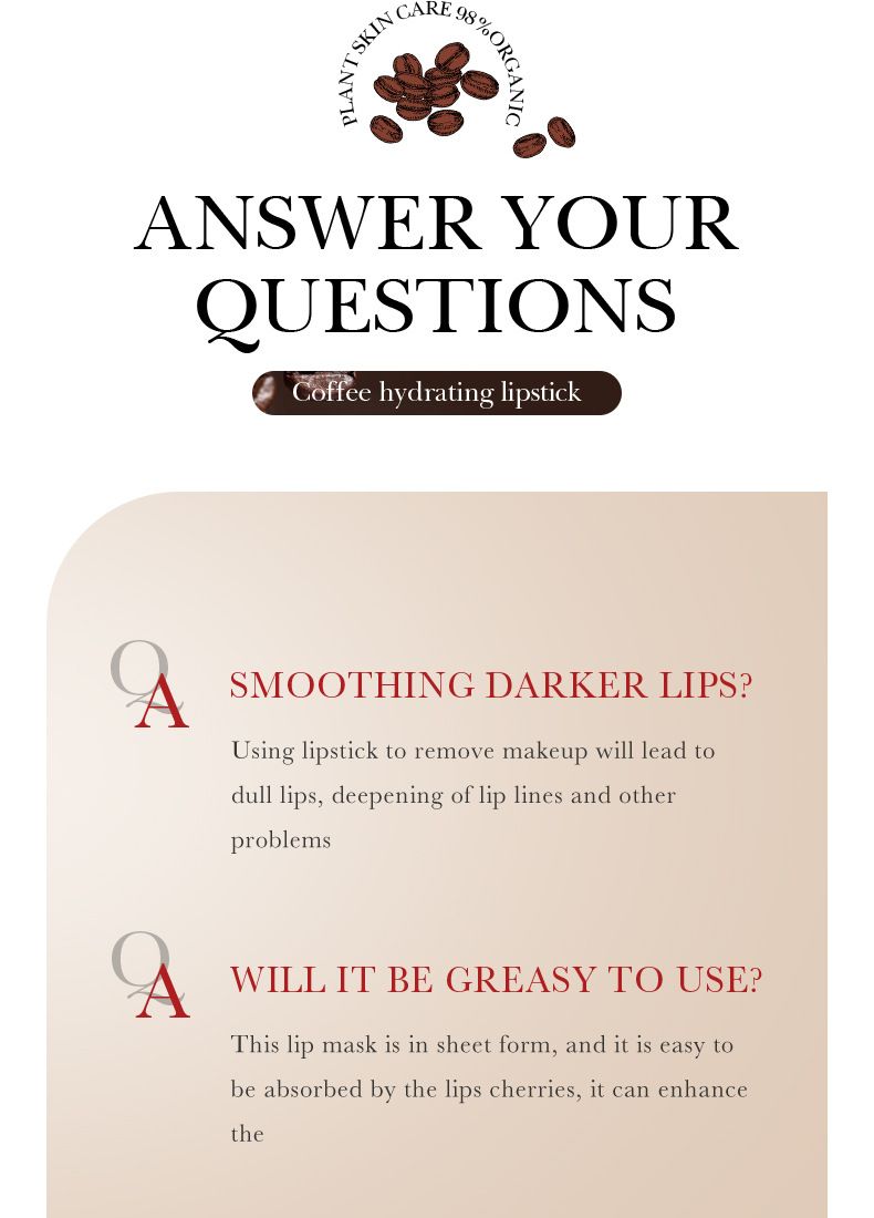 SADOER Coffee Moisturizing Lip Mask (New) 5.8g Care Lip Fading Lip Pattern Moisturizing Moisturizing Lip Mask_voghion.com