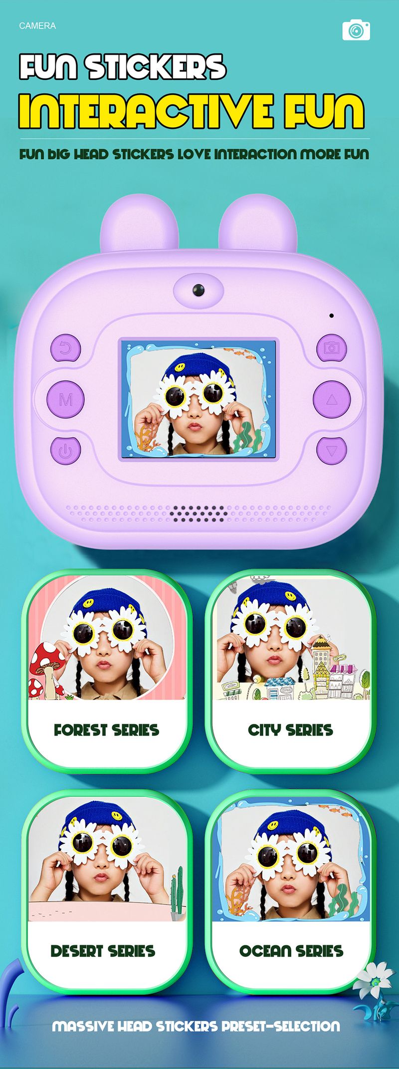 【Hohe Qualität】 Neue Polaroid Q9 Sofortbildkamera für Kinder, digitale HD-Kamera, süßes Mini-Kinderkamera-Geschenk_voghion.com