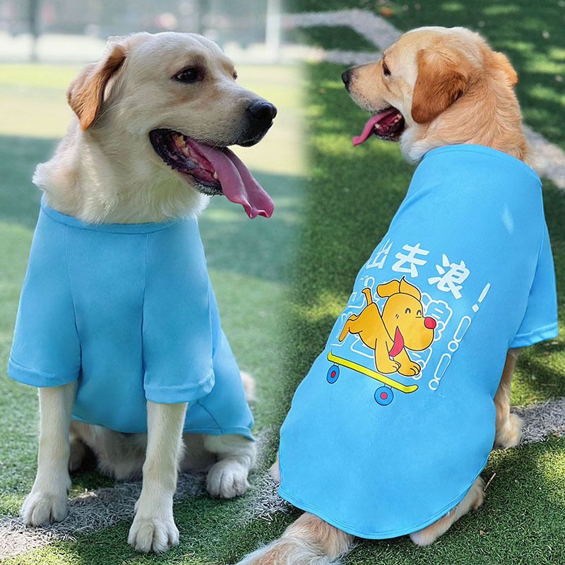 Haustier-Outfit für Golden Retriever Labrador mittelgroße und große Hunde Hundekleidung Frühling Sommer Weste Mesh atmungsaktiv_voghion.com