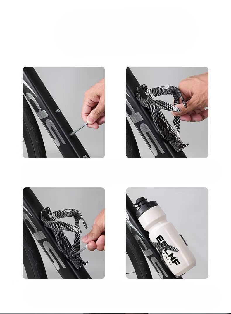 Porte-bidon de vélo en ABS avec motif carbone intégré, porte-bidon pour vélo de route, équipement de cyclisme_voghion.com