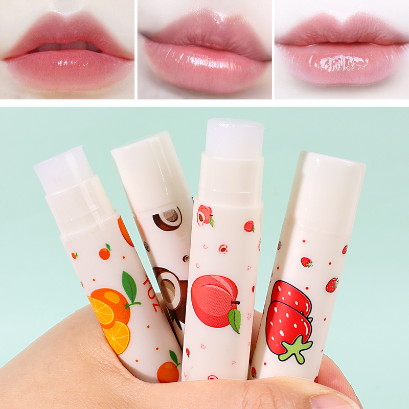 Lip 1PC Fruchtbalsam Pfirsich Nicht klebriger Lipgloss Natürliche lang anhaltende feuchtigkeitsspendende Aufhellung der Lippenlinien Gelee Pl_voghion.com