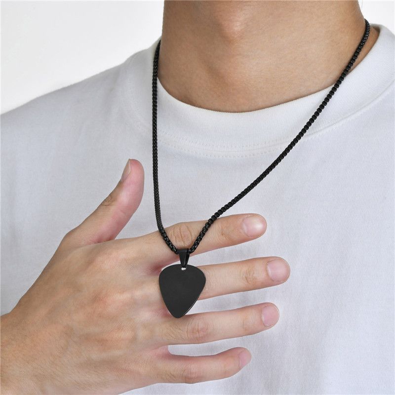 2025 New Arrivals New LetAPI men's pendant, vintage stainless steel guitar necklace_voghion.com