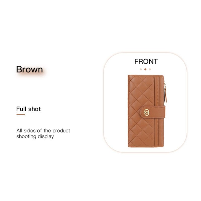 2024 lange Plaid Frauen Zipper Top Qualität Weiche PU Leder Geldbörsen Karte Halter Weibliche Geldbörse Brieftasche Für Mädchen_voghion.com