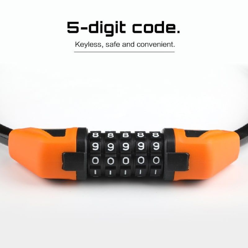 Chain With Lock Bicycle Password Lock Lock Cable Security Antitheft Combination Bicycle Bicycle 5digit 5digit Combination Reset_voghion.com