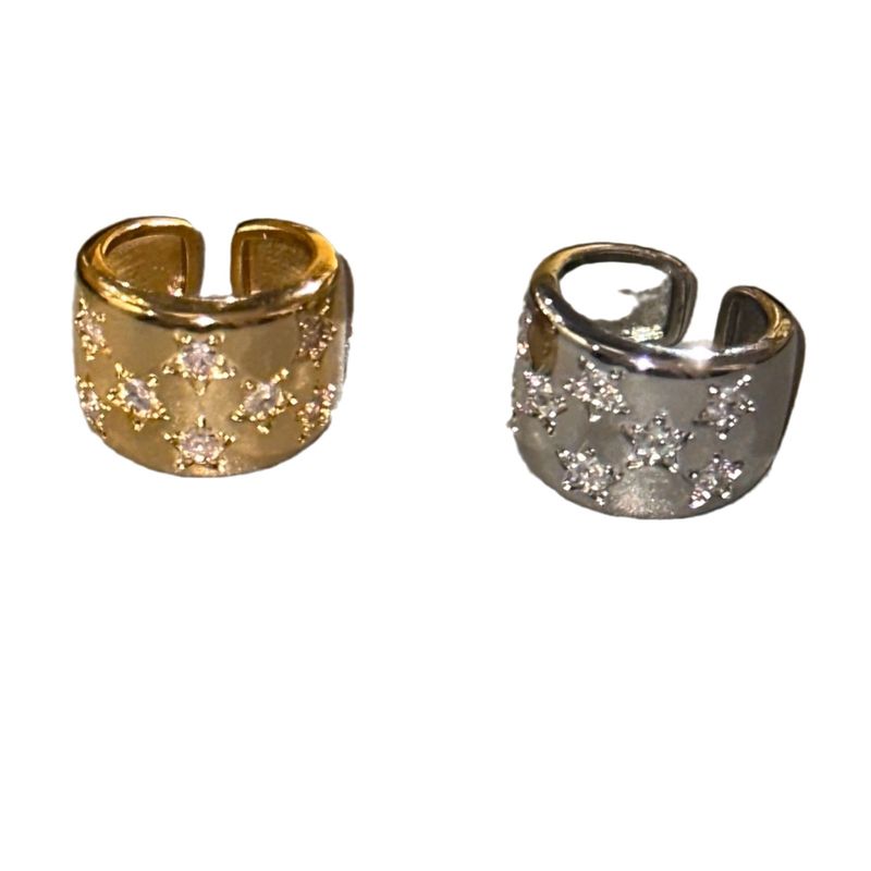 Design di nicchia coreano con stella e zirconi, fascia larga per donne, gioielli di lusso leggeri e di alta qualità per celebrità su Internet_voghion.com