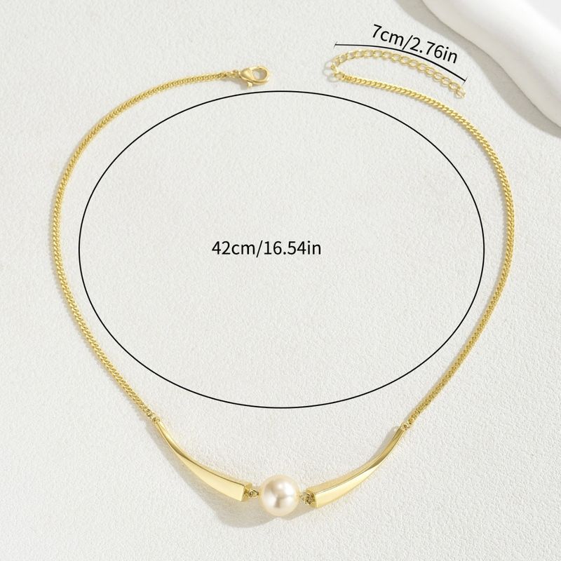 Kleine nislamp luxe stijl dames lang veelzijdig geometrisch ontwerp snoer parel hanger ketting accessoires_voghion.com