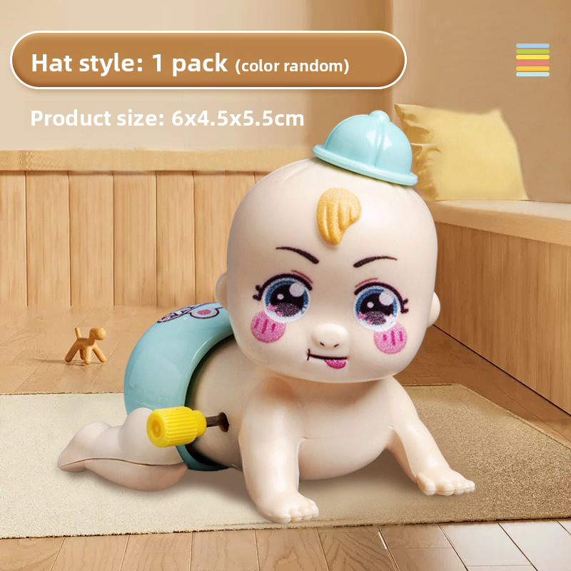 Baby Learning Crawling Practice Head Up Fun Electric Sound And Light Toys Cartoon Crawling Baby Doll Infant Early Education Enlightenment_voghion.com