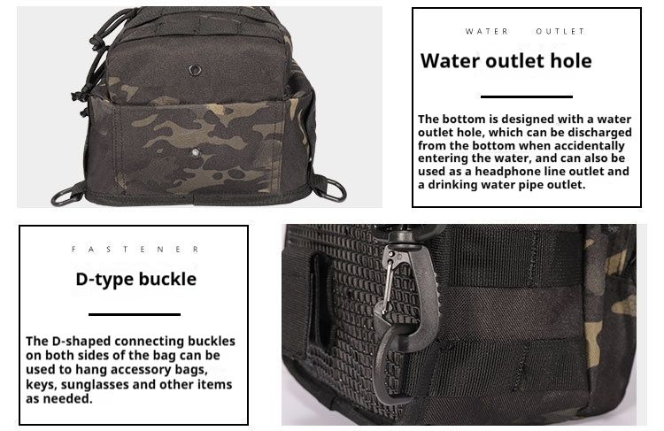 Taktische kleine Brusttasche Herren Oxford Tuch Brusttasche 600D verschlüsselt vergrößerte Camouflage Brusttasche Schultertasche Umhängetasche_voghion.com