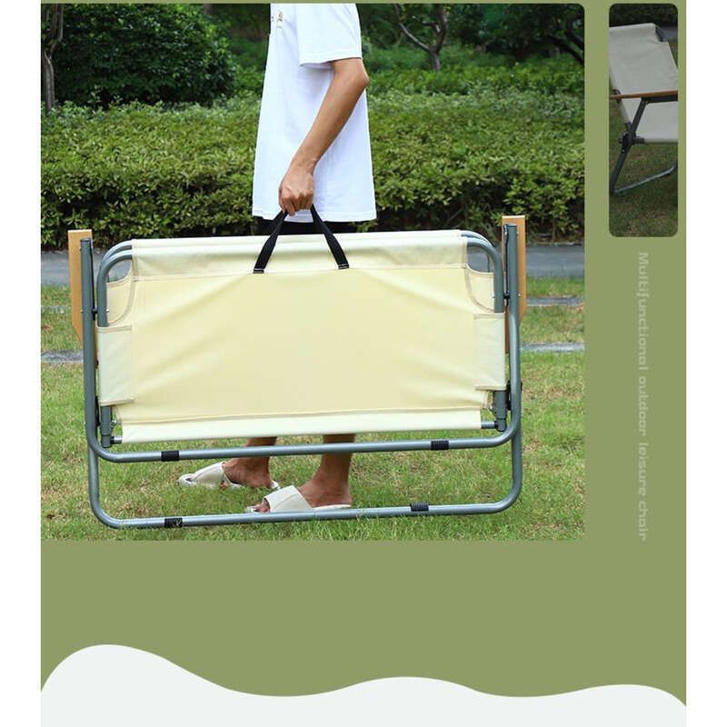 Canapea pliabilă de camping Ronghao poate sta sau culca cu pernă Recliner portabil, multifuncțional, pentru petrecerea timpului liber, pescuit._voghion.com