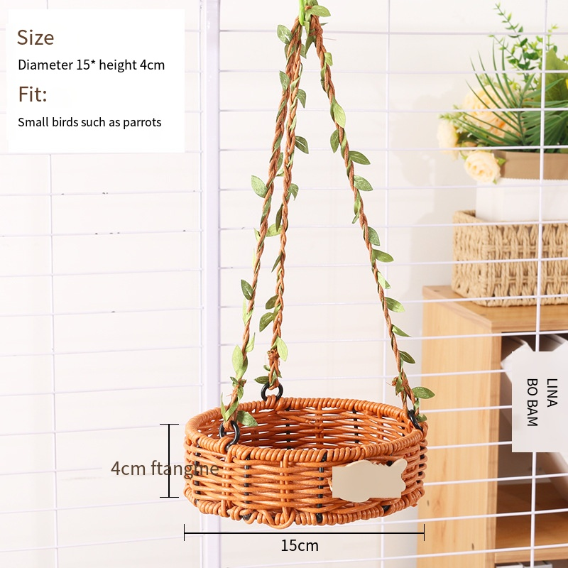 summer Bird's Nest, Parrot's Nest Bird House Imitation Vine Woven Sleeping Peony Budgie Swing Hammock_voghion.com