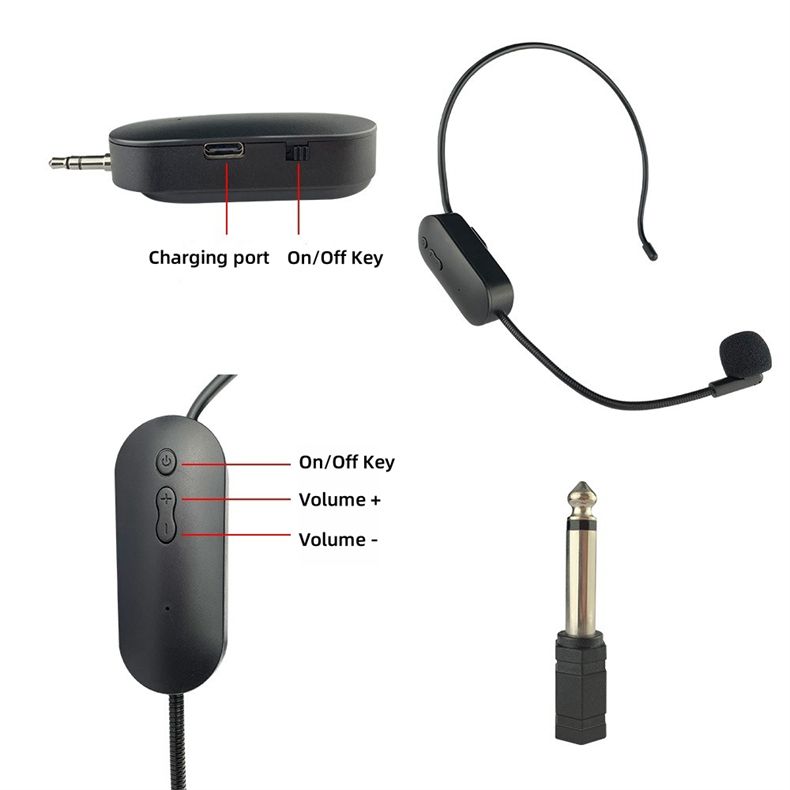 Professional Wireless Headband Microfone for Teaching Amplification Stage Performance Teacher Lecture Bluetooth Sound_voghion.com