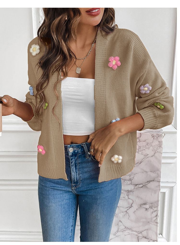 Women's Striped Knitted Cardigan Jacket Fashion Loose Long Halloween Sweater Cardigan_voghion.com