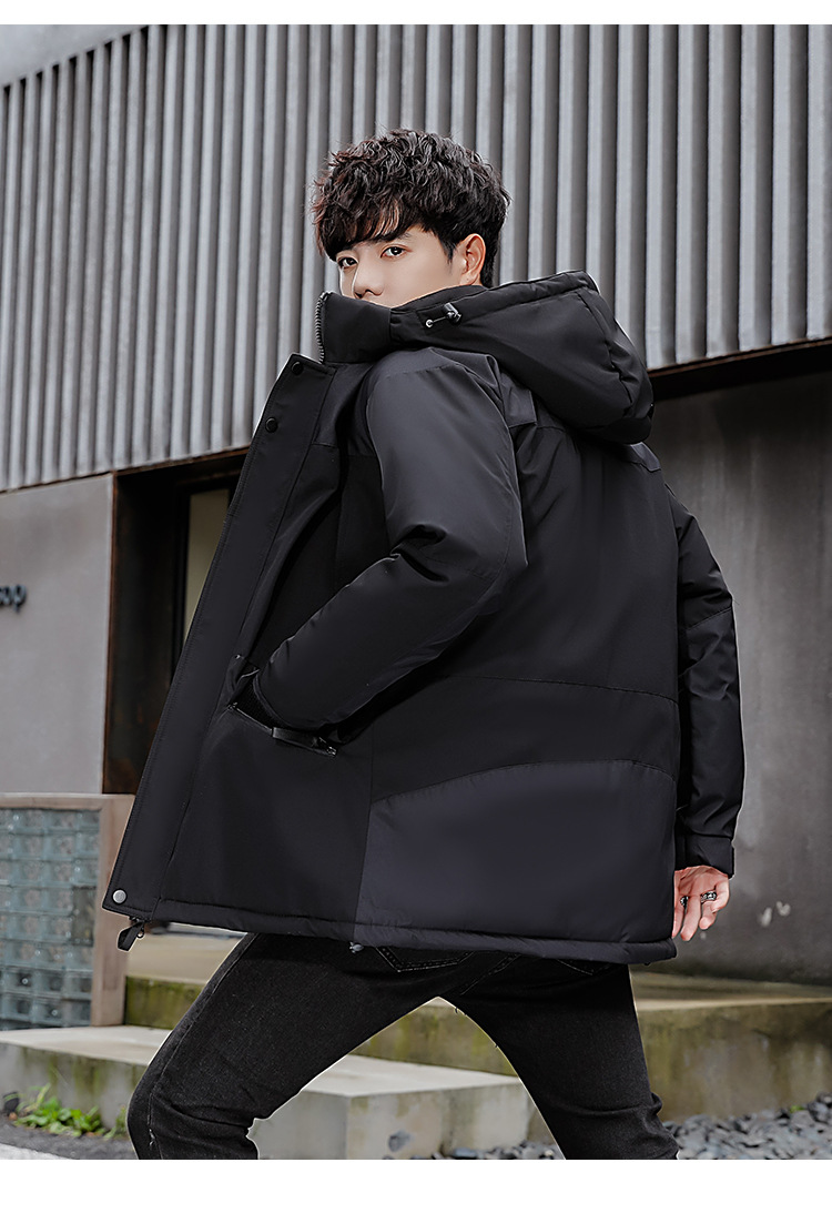 Giacca da lavoro invernale da uomo in piumino di cotone, nuova giacca di cotone casual di media lunghezza ispessita di marca alla moda_voghion.com