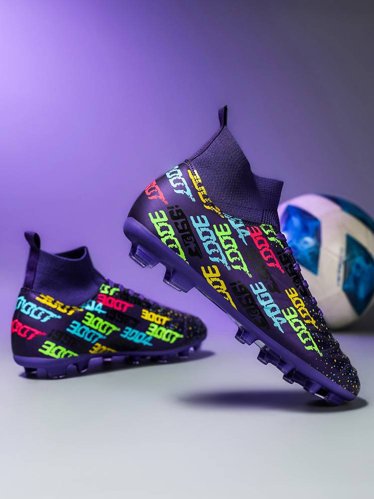 Fußballschuhe High Top Training Jugend Fußballschuhe Kinder Fußballschuhe Schwarz_voghion.com