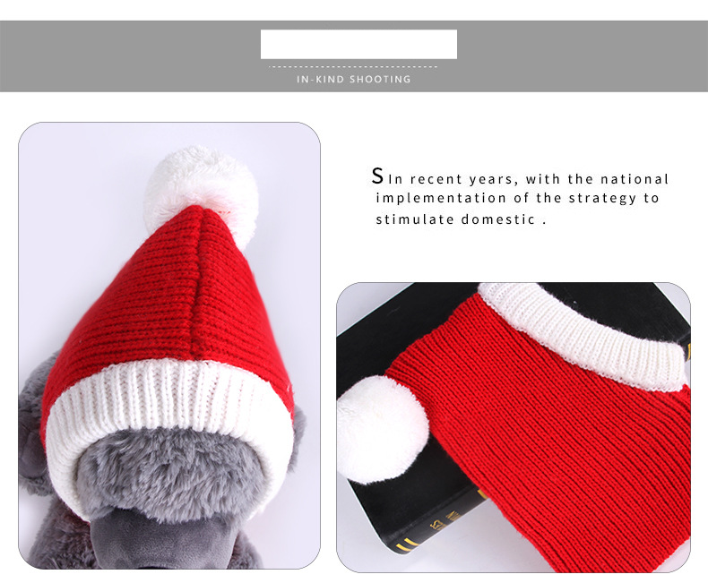 Gorro navideño para mascotas, gorro navideño para Halloween, gorro para gato, gorro divertido para oso de peluche_voghion.com