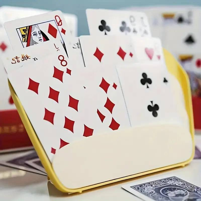 1Pc Plastic Card Holders For Poker, Playing Cards, Family Game Night, Poker Parties - Durable Card Stand For Adults_voghion.com