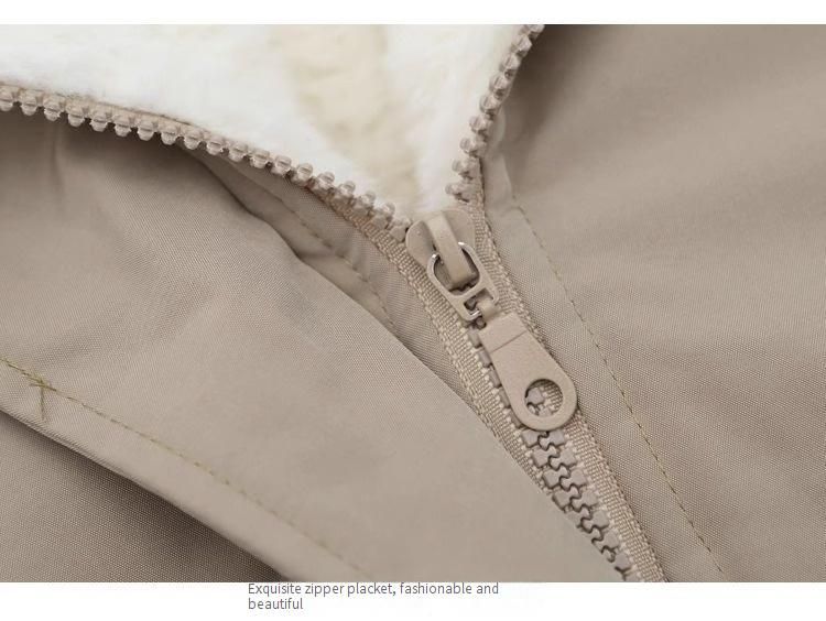 Dicker Winterparka mit Fleecefutter für Mädchen, lange Pufferjacke für große Kinder, modische warme Oberbekleidung_voghion.com