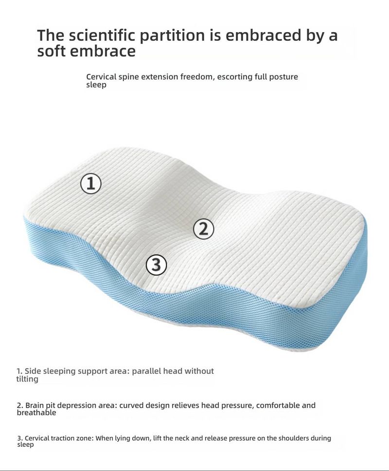 Cuscino in memory foam a forma di farfalla - Cuscino ortopedico di supporto cervicale con schiuma a rimbalzo lento, design ergonomico per alleviare il dolore al collo_voghion.com