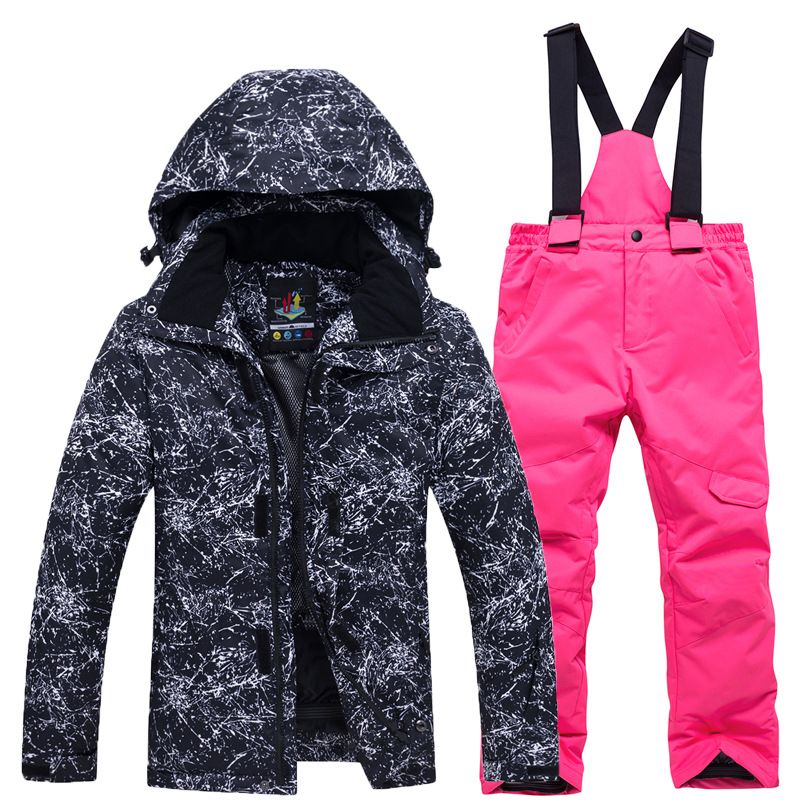 Kids' Winter Snowsuit Set – Insulated Waterproof Ski Jacket & Pants For Boys & Girls (Lightning & Colorblock Styles)_voghion.com