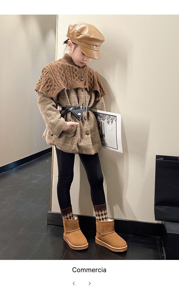 Calçados infantis de outono e inverno, sapatos infantis de algodão para bebês, botas de neve infantis com forro de lã, botas Martin, moda para meninos e meninas, botas curtas_voghion.com