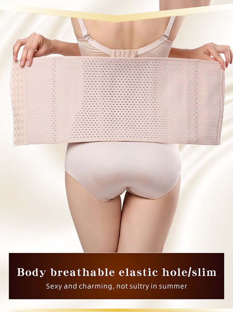 Women's Postpartum Belly Belt Four Seasons Hollow Three Breasted Belly Belt Exercise Belly Reduction Body Shaping Waist Belt_voghion.com