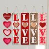 New creative Valentine's Day heart-shaped listing home party Valentine's Day decoration wall pink LOVE doorplate production_voghion.com