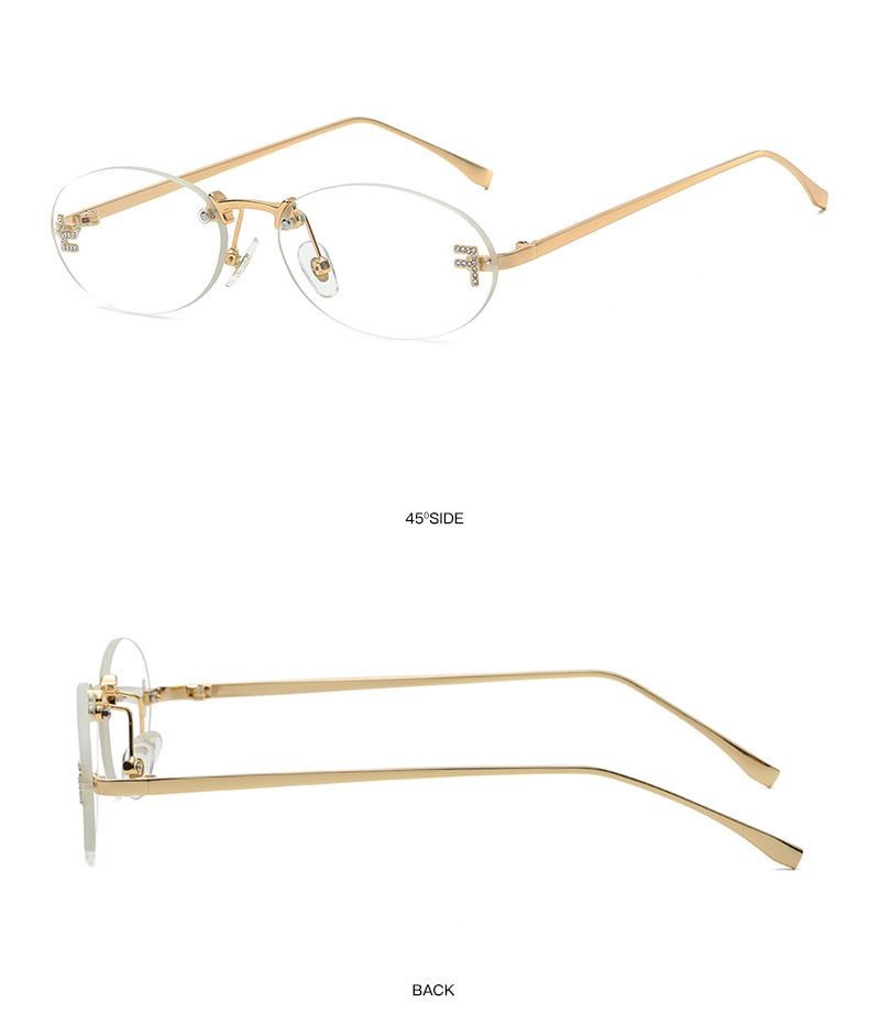 Fashion Fashion Big Square Sunglasses Women Brand Pilot Clear Sun Glasses Female Oversized Half Frame Shades Eyewear Rimless_voghion.com