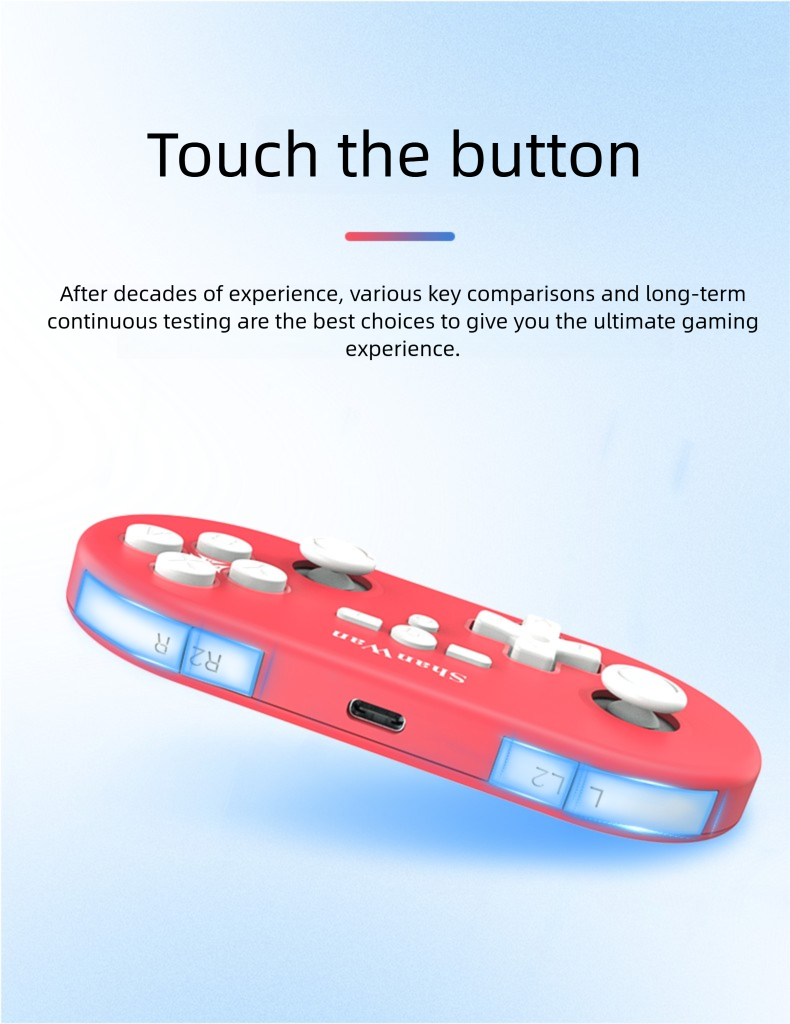 Shanwan Q37 Lightweight Game Ctroller For Switch, PC, Android, IOS, Wireless Bluetooth Portable Moti Sensing_voghion.com
