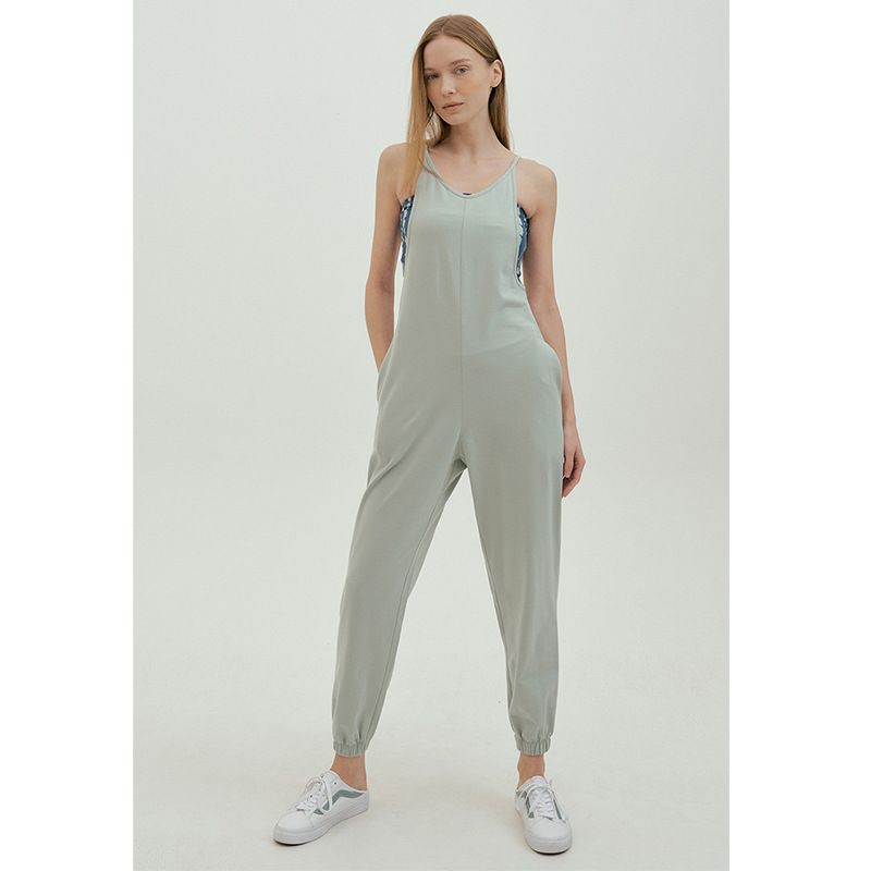 Tuta con lacci e tasche LazyZoom 2025, pantaloni jogger, completo per yoga e pilates all'aperto_voghion.com