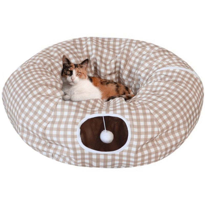 Tunnel Wand Teaser Toy Small Telescopic Wear-Resistant Bite-Resistant Boredom Relief Comfortable Sleeping Cat Bed_voghion.com