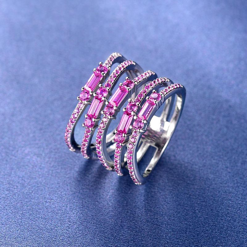 Damenschmuck, einzigartiges geometrisches stapelbares Zirkonring-Set, hypoallergen und anlaufgeschützt, verblasst nicht, kleine Chargen gewickelter Zirkonringe_voghion.com