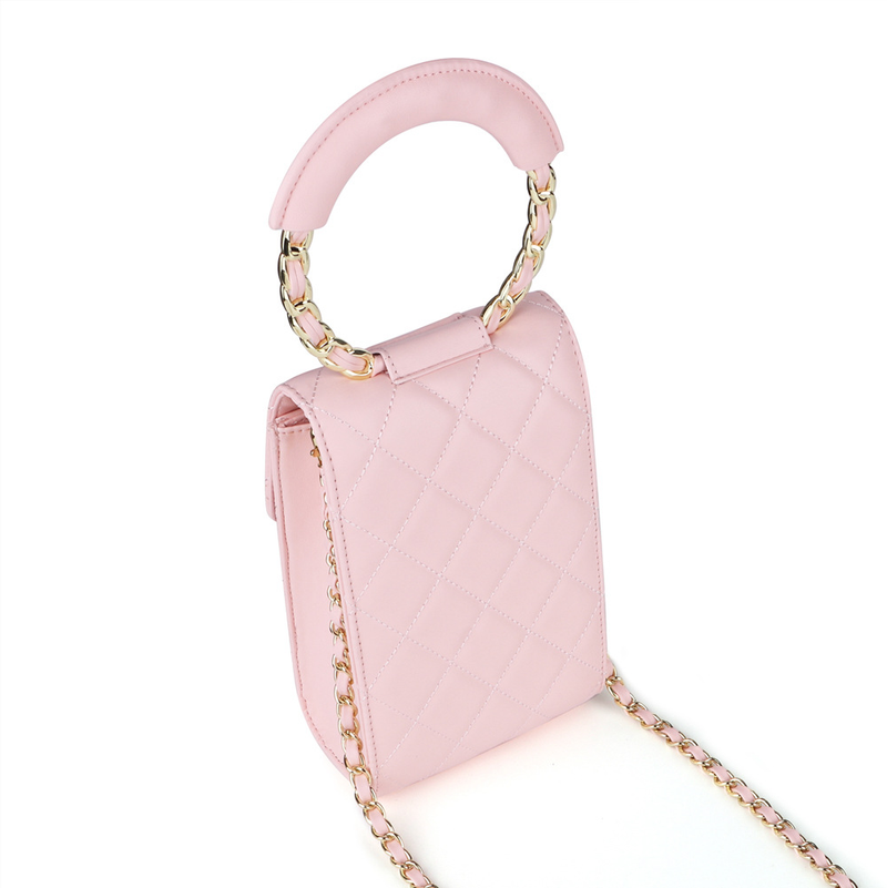 Borse per donna nuova borsa a tracolla 2023 versione coreana stile forte piccola borsa a catena profumata mini motivo a rombi borsa per cellulare polvere_voghion.com