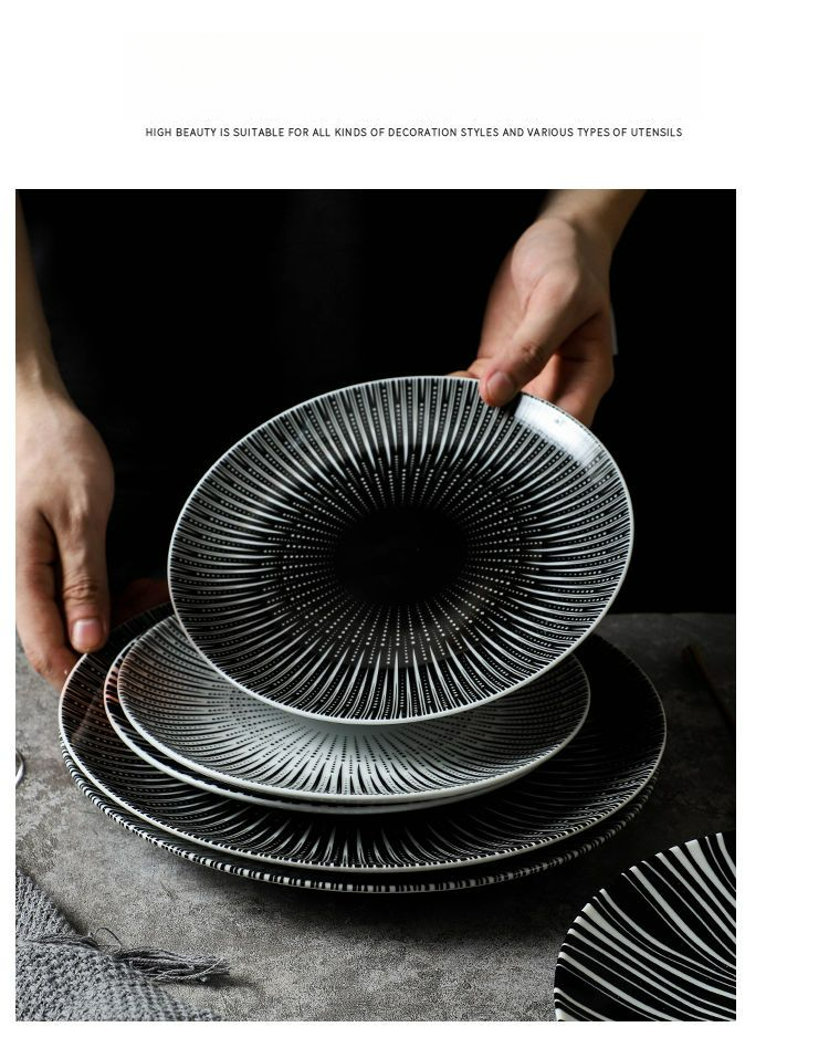Nordic Plating Tableware Simple Creative Pasta Western Dessert Unique Restaurant Plate_voghion.com