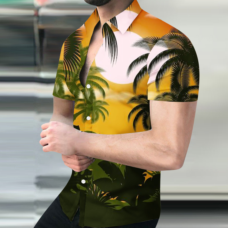 Poletna nova moška majica s kratkimi rokavi s 3D digitalnim tiskom in večjo velikostjo za prosti čas_voghion.com