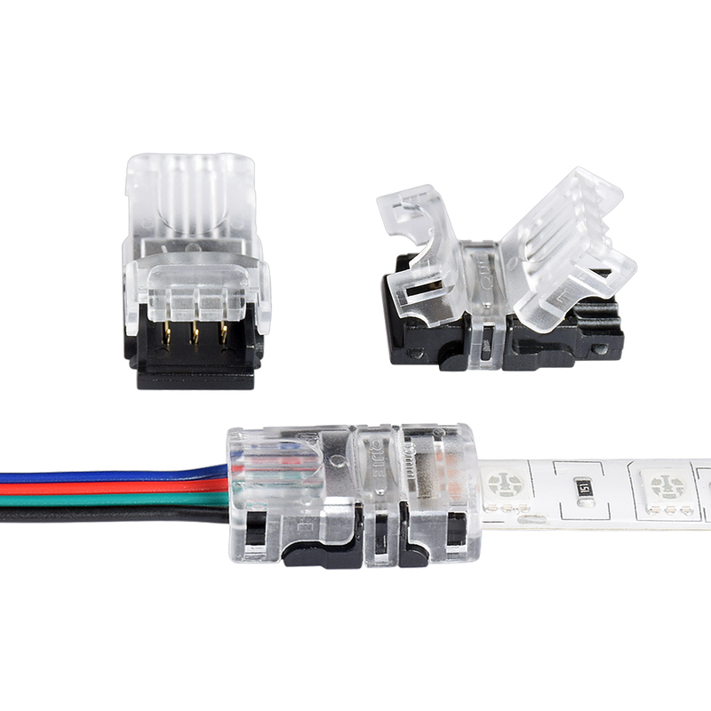 5pcs/lot LED Strip Connector 2pin 3pin 4pin 5pin Quick Use Terminals Connection Cable For 3528 5050 Led Strip To Wire Extensio_voghion.com
