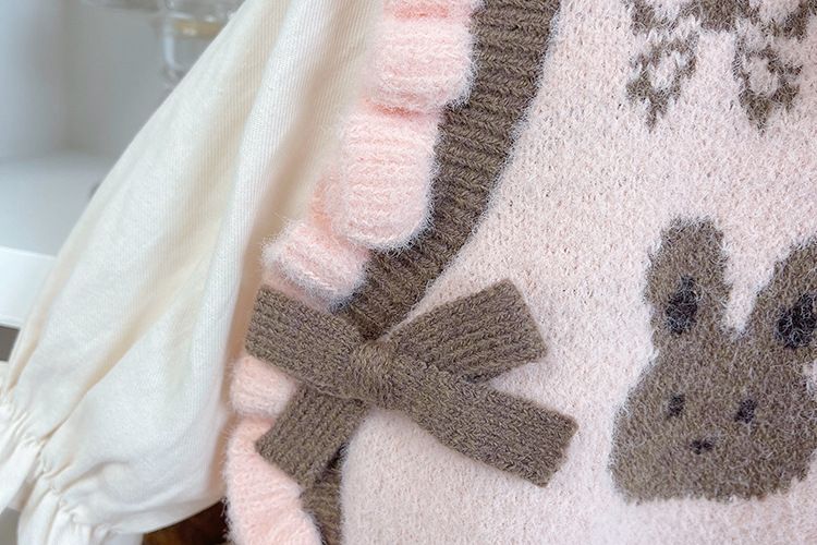 Mädchenpullover, Strickpullover, stylische Babyweste, Cartoon-Outfit für Frühling und Herbst_voghion.com