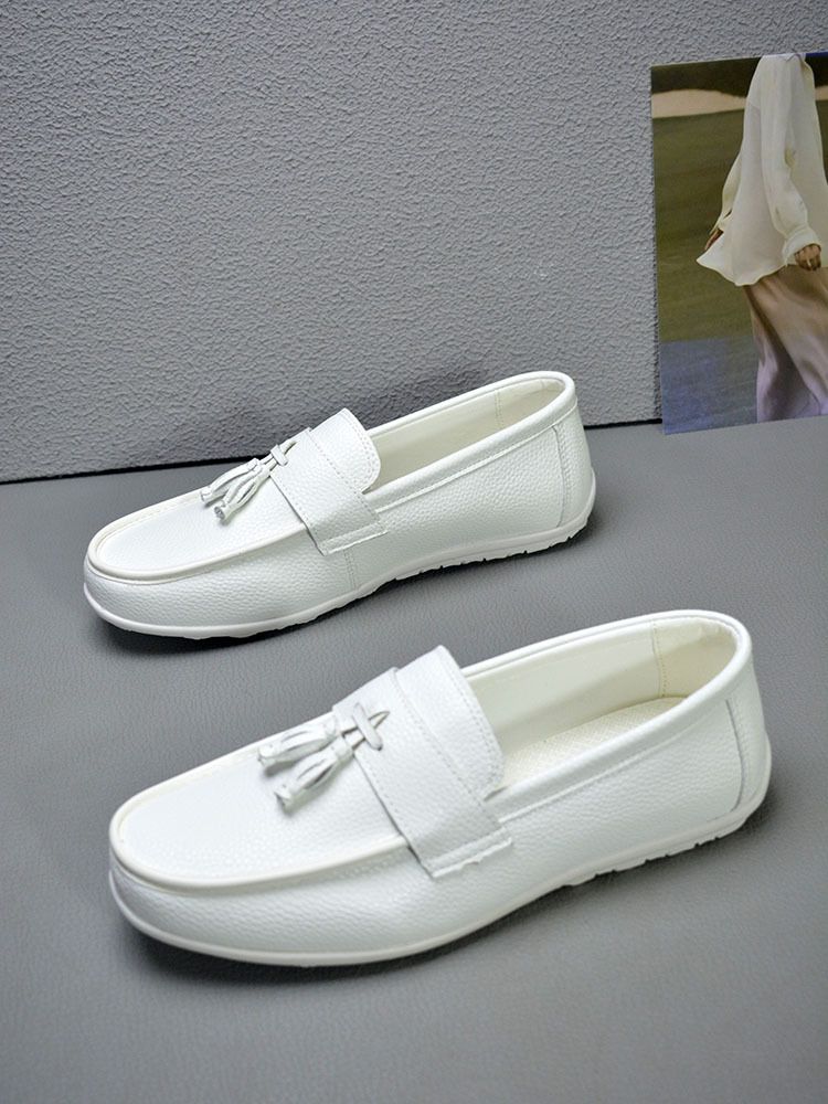 Trendy 2024 Autumn New Le Fu Men's Soft Soled Bean Trendy One Foot Casual Shoes_voghion.com