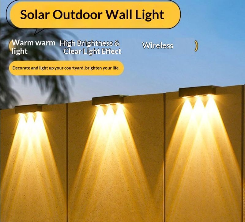 Hold Solar Outdoor Light Home Lighting Lamp Balcony Fence Spotlight Garden Atmosphere Wall Washer Waterproof_voghion.com