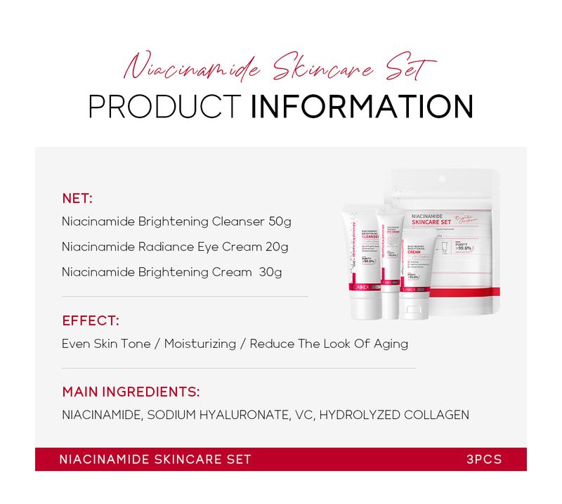 Sets LAIKOU Pro Niacinamide 3 Piece Facial Care Set Hydrating And Moisturizing_voghion.com