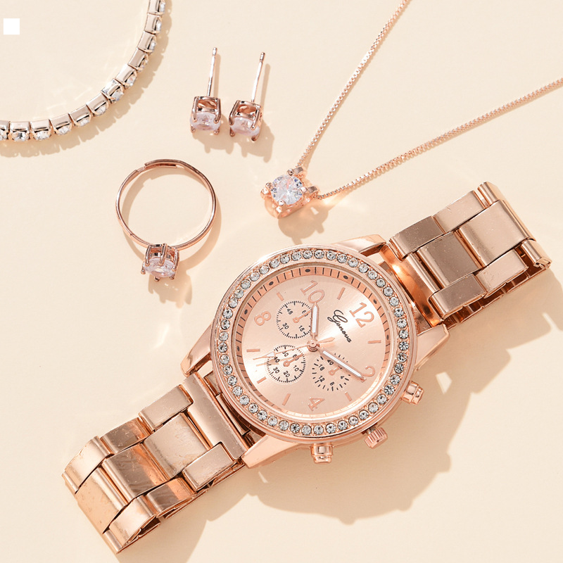Dámské hodinky Three Eyes Set Quartz Diamond Watch Dárkové hodinky_voghion.com