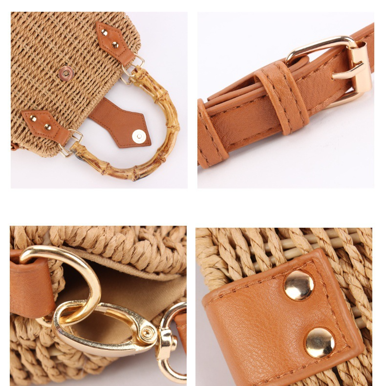 Borse da donna in stile retrò letterario e pastorale, borsa di paglia di alta qualità, nuovo stile, monospalla, da portare a mano, doppio scopo, manico in bambù, borsa da spiaggia popolare_voghion.com